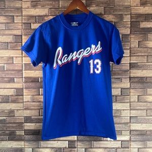 Womens Small MLB Genuine Merchandise Small Blue Texas Rangers Gallo # 13 Shirt